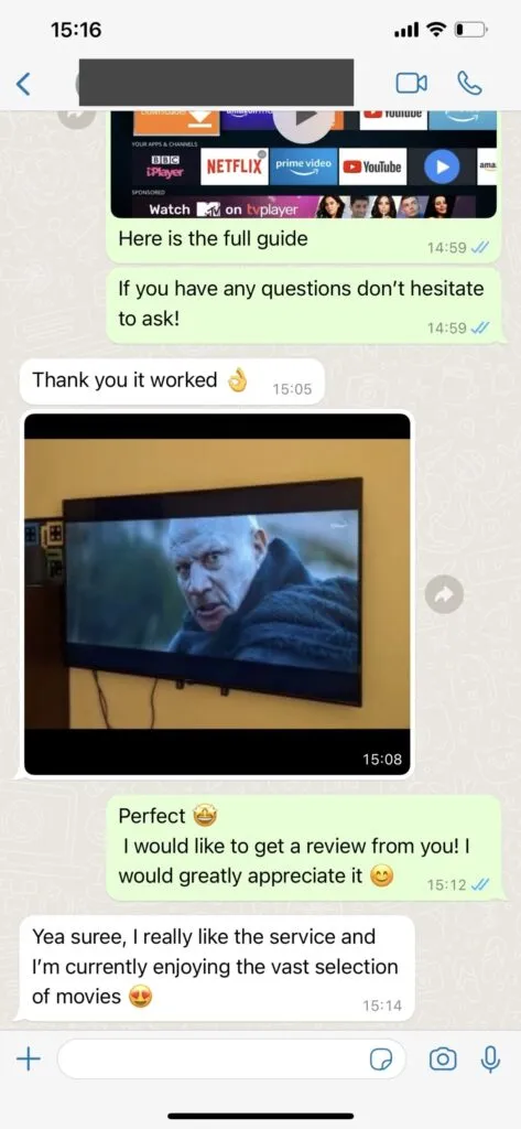 WhatsApp Kundenchat Feedback 1